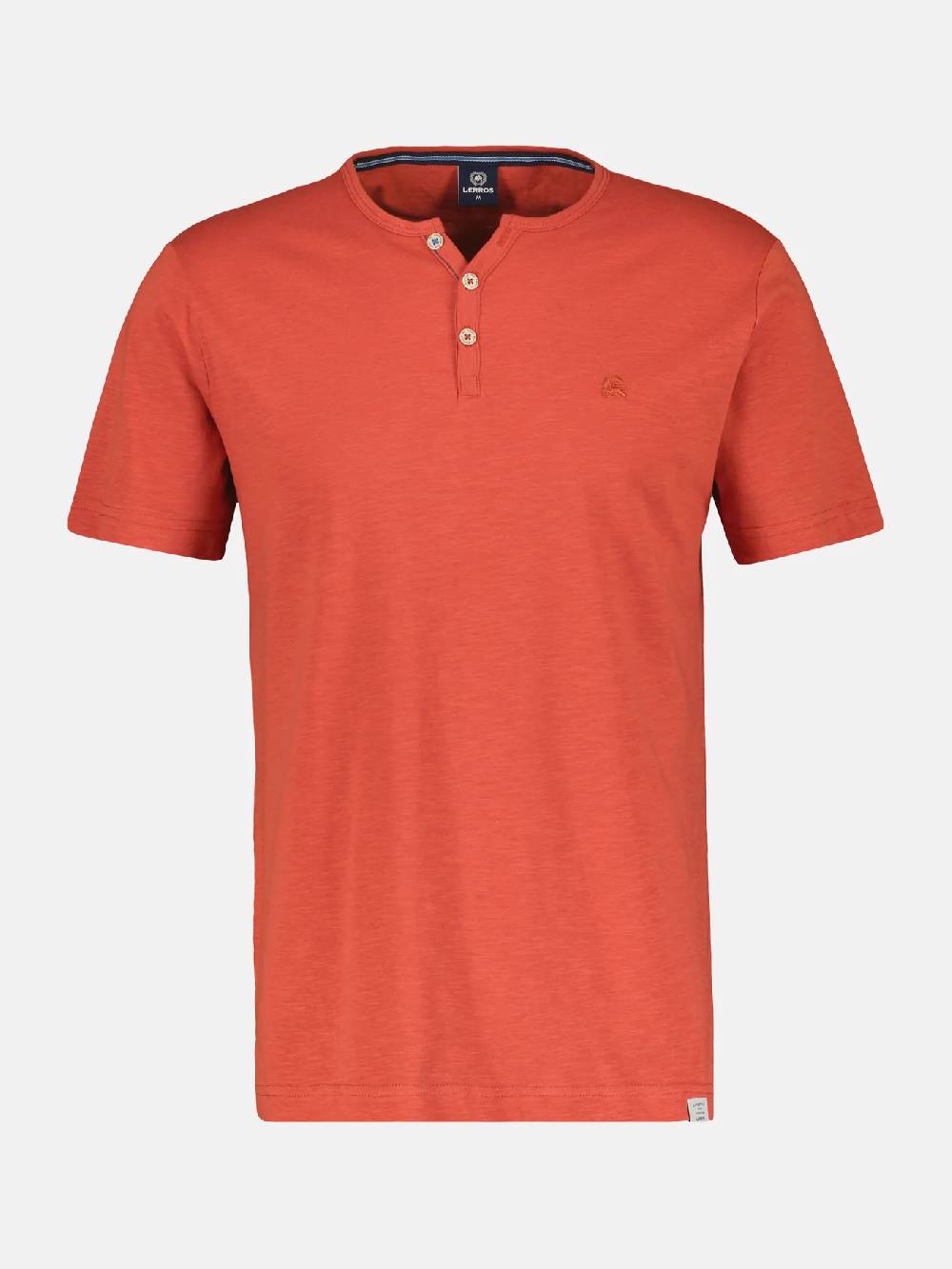 Lerros 2433908 BASIS HENLEY-SHIRT (327 DEEP CORAL RED) Black Friday