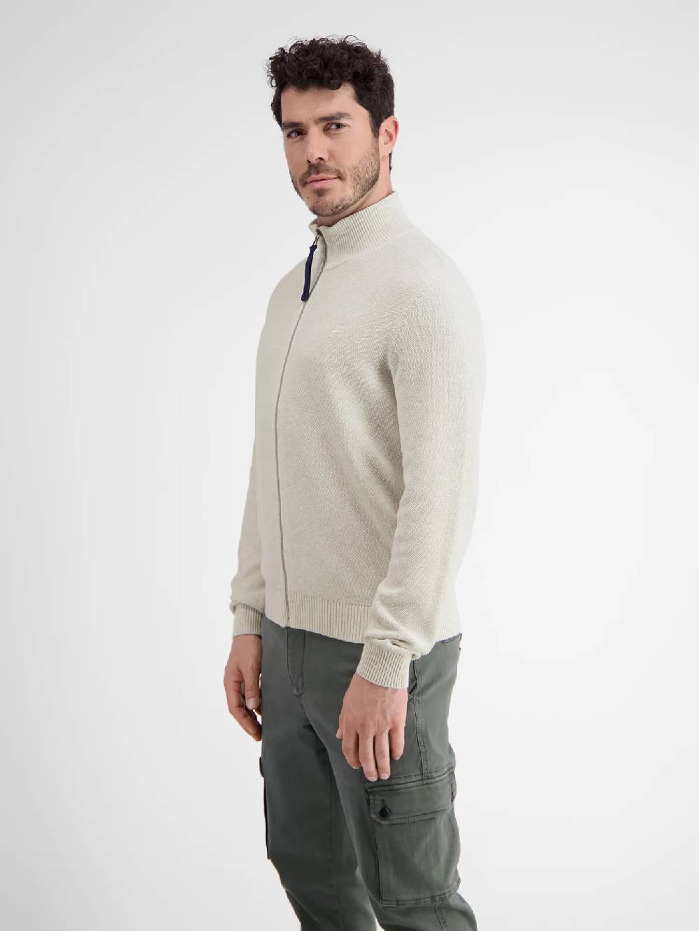 Lerros 23D5503 VEST MET OPSTAANDE KRAAG (127 FOG WHITE MELANGE) Valentinstagsangebot