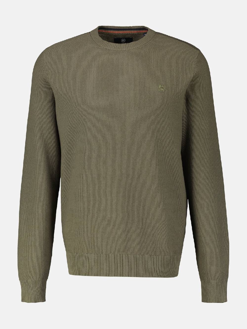 Lerros 23D5001 GEBREIDE TRUI MET RONDE HALS (659 AGED OLIVE) Lagerräumung