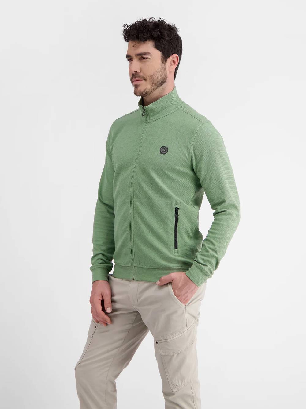 Lerros 23D4503 GESTRUCTUREERD SWEATJACK (612 SAGE GREEN) Zeitlich begrenztes Angebot