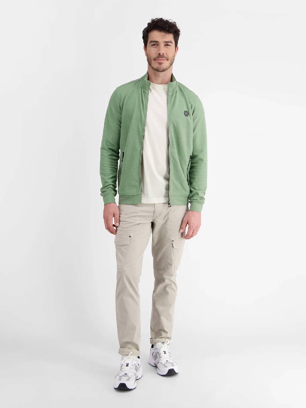 Lerros 23D4503 GESTRUCTUREERD SWEATJACK (612 SAGE GREEN) Zeitlich begrenztes Angebot