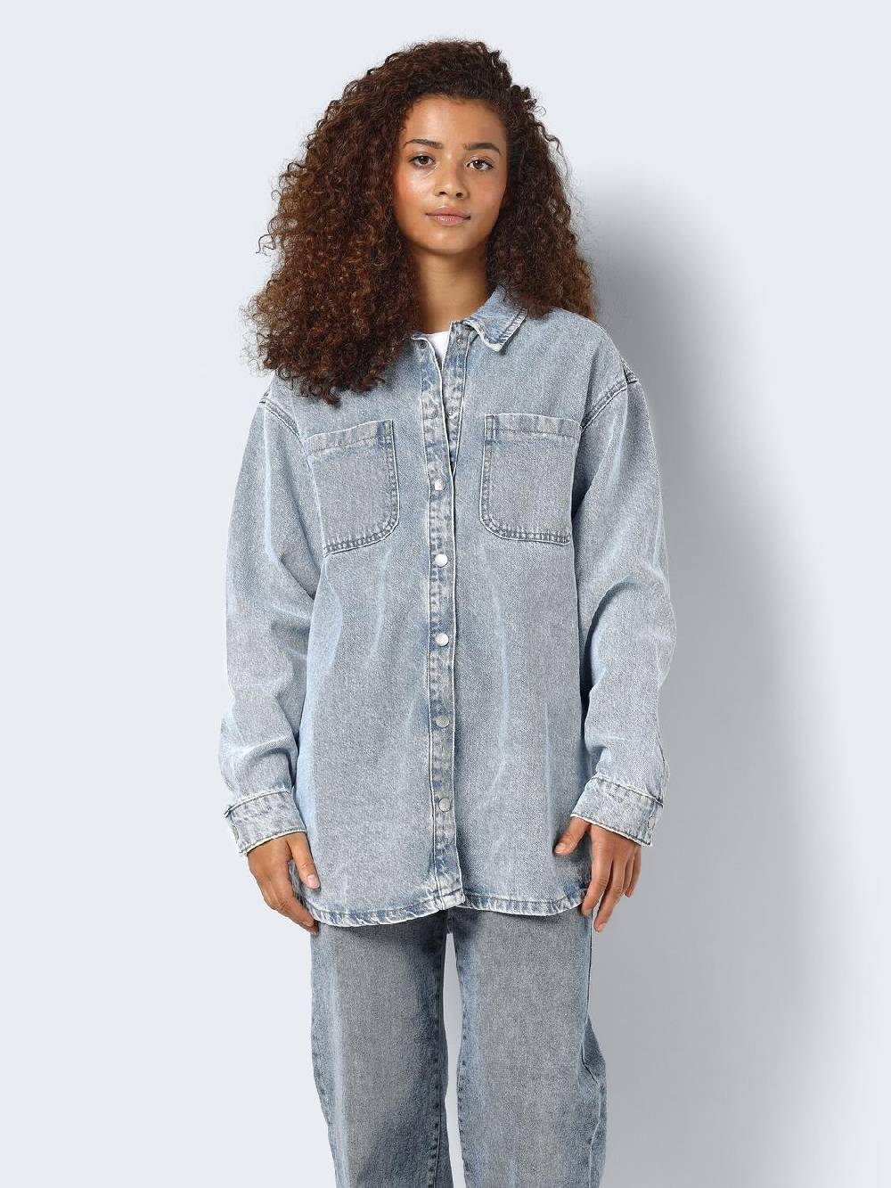 NOISY MAY NMALVA L/S DENIM SHACKET Sonderangebot der Fabrik