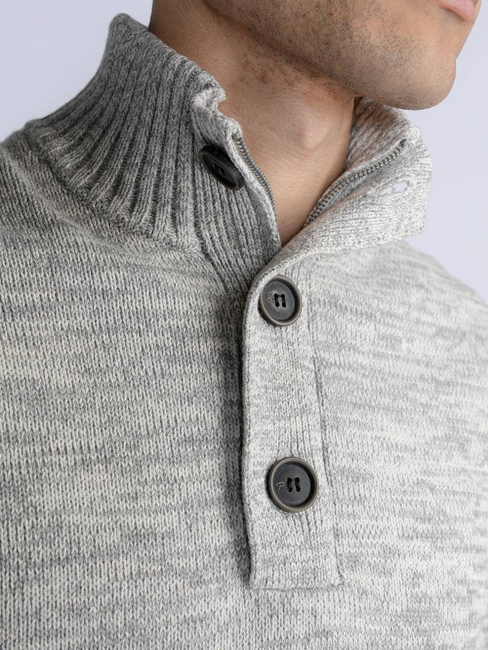 Petrol M-3030-Kwc206 - Men Knitwear Collar (0009 Antique White Melee) Meist gekauft