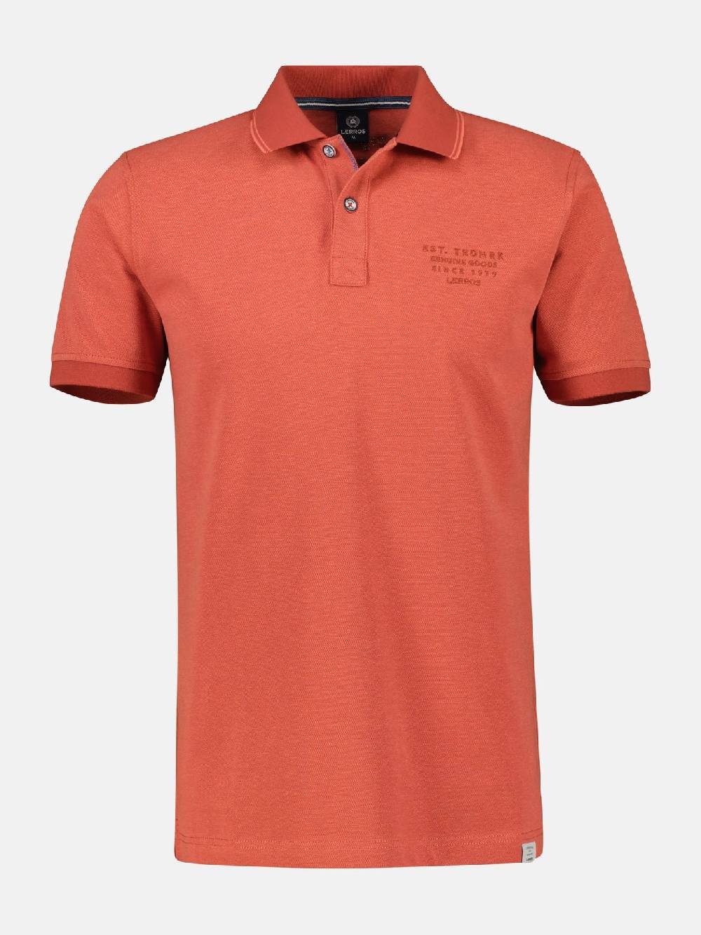 Lerros 2433239 TWEEKLEURIGE POLO (327 DEEP CORAL RED) Super Sparpreis