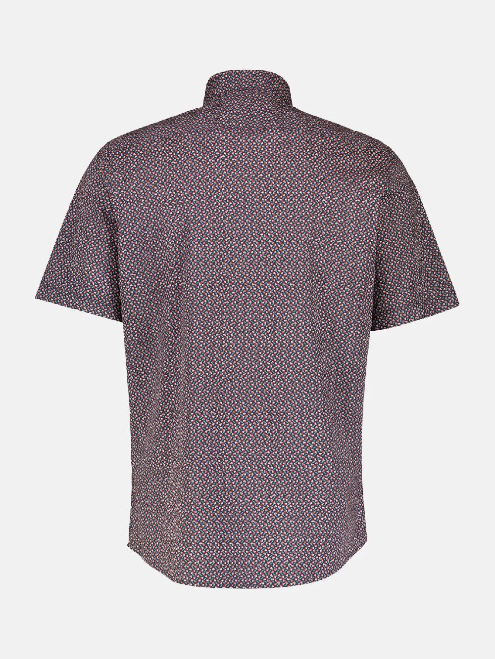 Lerros 2432303 SHIRT MET HALVE MOUW EN GEOMETRISCHE PRINT (485 CLASSIC NAVY) Begrenzte Freigabe