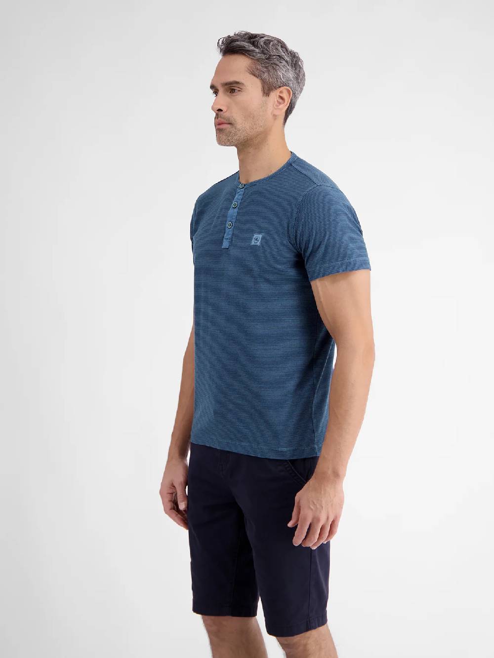 Lerros 2423910 GESTREEPT SERAFINO OVERHEMD (448 STORM BLUE) Letzte 2 Tage