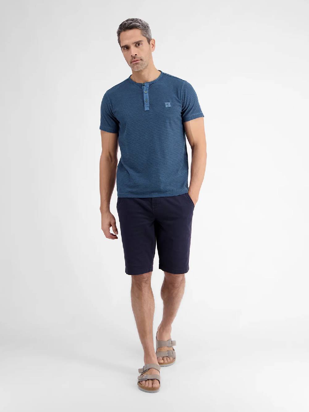 Lerros 2423910 GESTREEPT SERAFINO OVERHEMD (448 STORM BLUE) Letzte 2 Tage