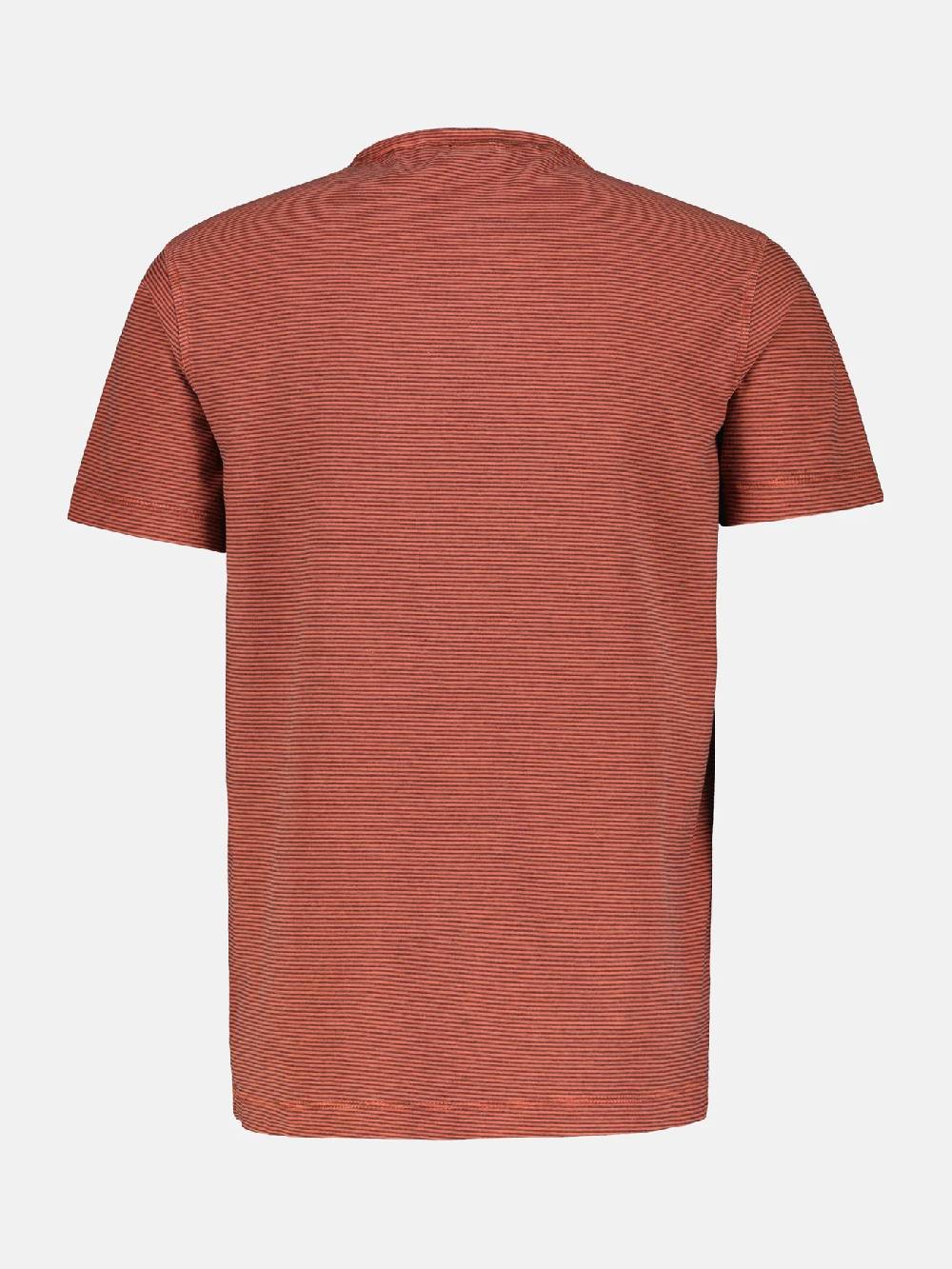 Lerros 2423910 GESTREEPT SERAFINO OVERHEMD (327 DEEP CORAL RED) Letzter Tag