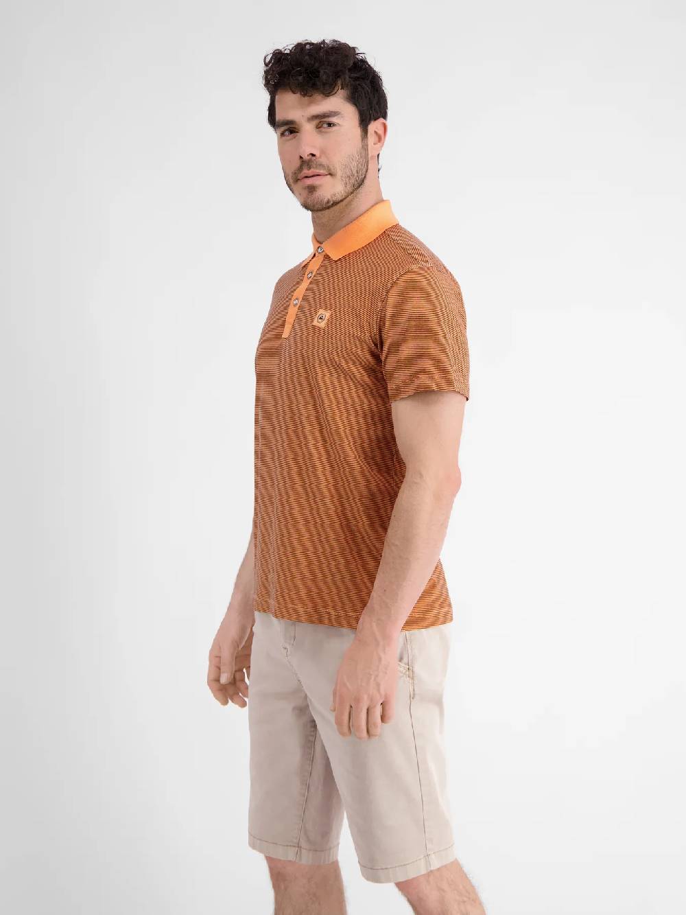 Lerros 2423211 GESTREEPT POLOSHIRT (927 MELLOW PEACH) Zeitbegrenzte Promotion