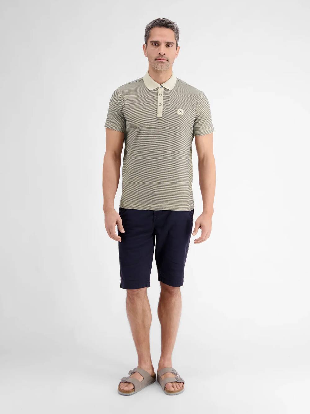 Lerros 2423211 GESTREEPT POLOSHIRT (705 LIGHT DUNE BEIGE) Bis zu 50% Rabatt