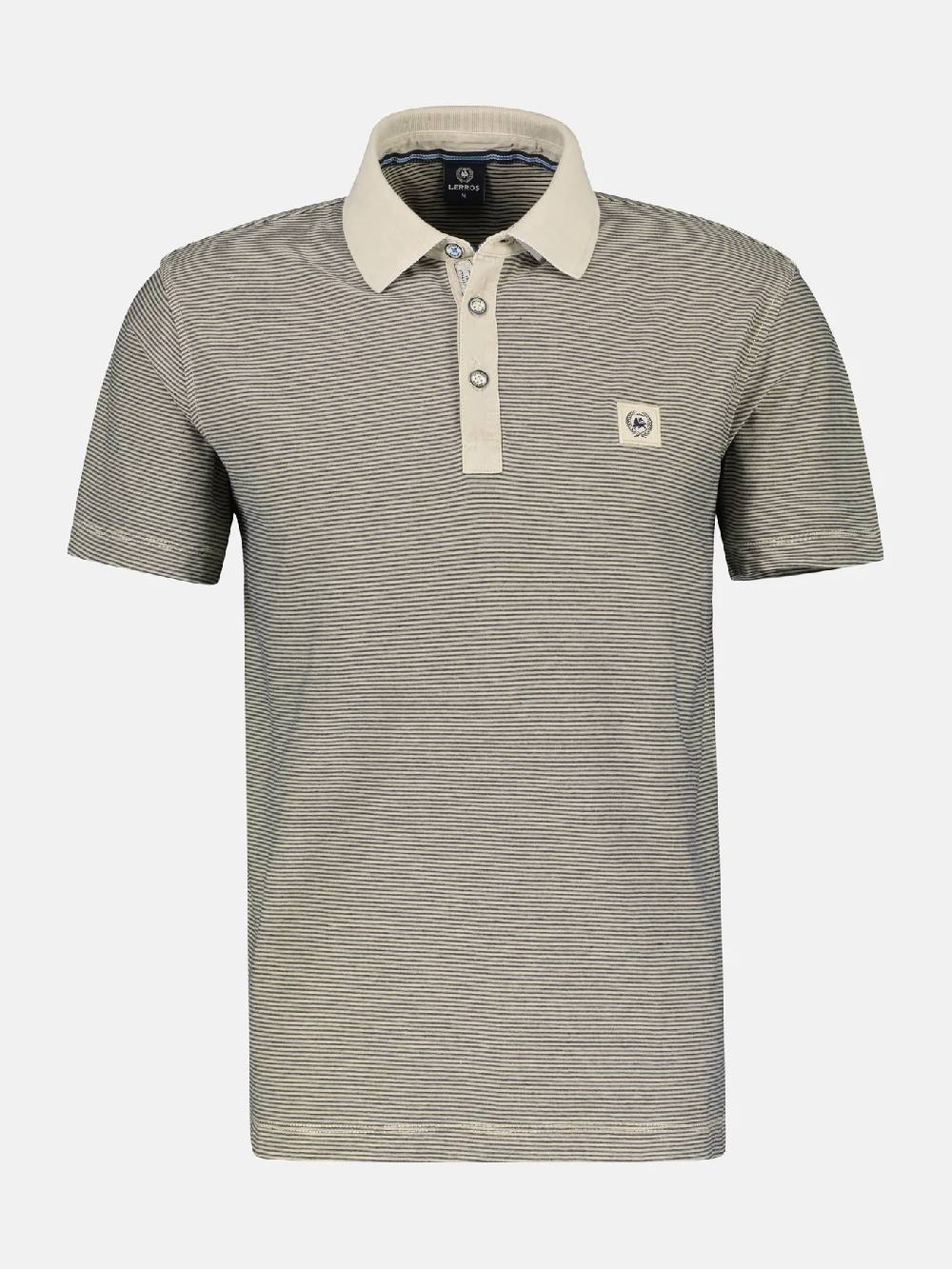 Lerros 2423211 GESTREEPT POLOSHIRT (705 LIGHT DUNE BEIGE) Bis zu 50% Rabatt