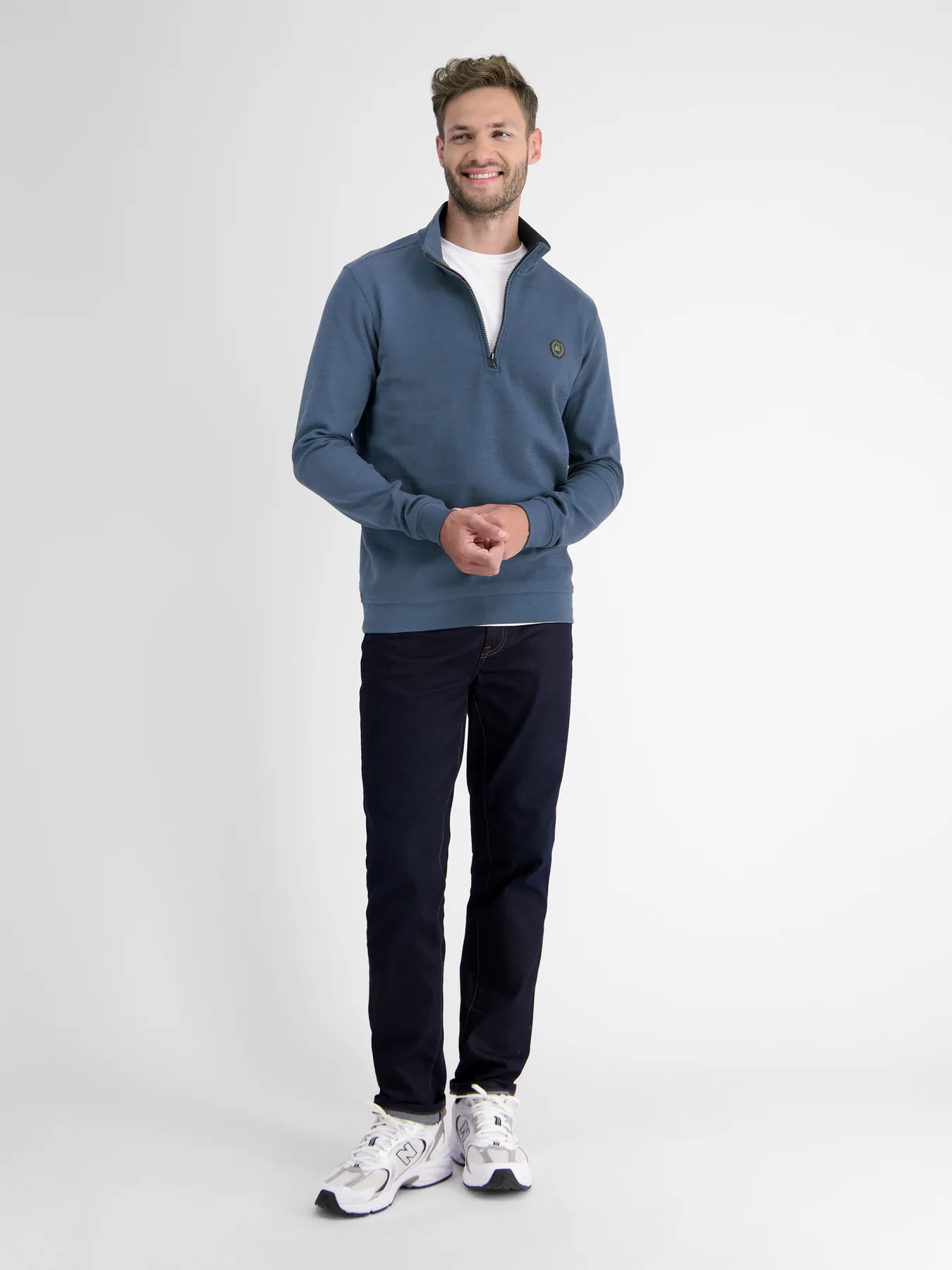 Lerros 23D4402 GESTRUCTUREERDE SWEATBROEK (448 STORM BLUE) Sonderangebot der Fabrik