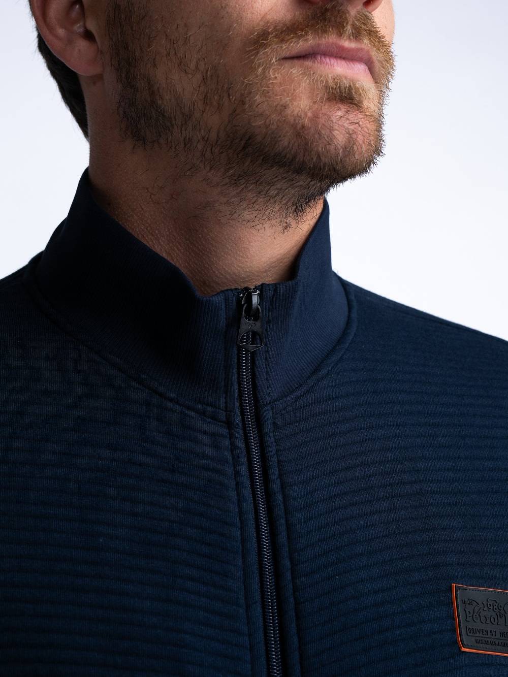 Petrol M-1040-SWC333 MEN VEST COLLAR ZIP (Navy 5178) Nur noch ein Tag übrig