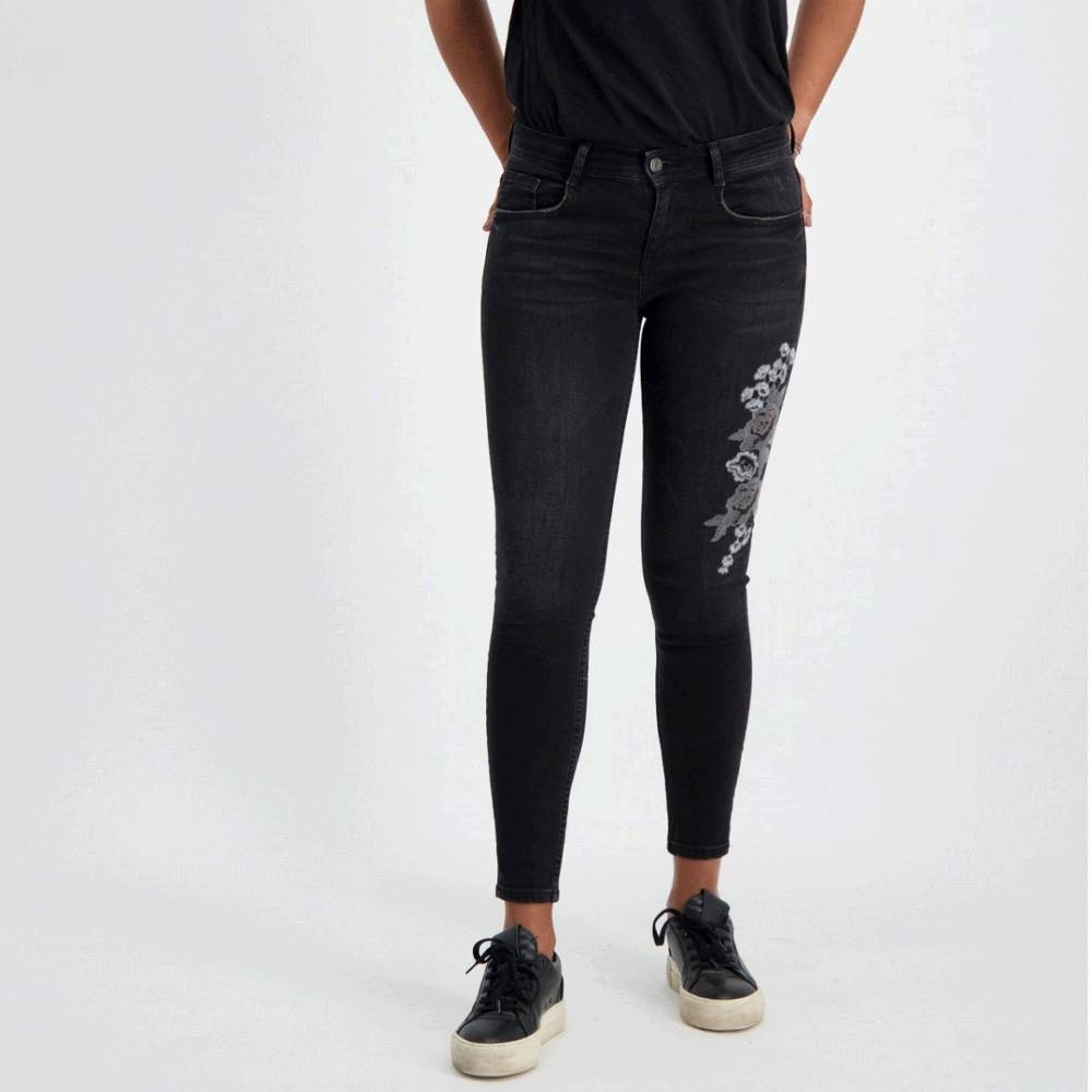 Cars Jeans MAREN Skinny Emb. Black Twill Osterangebot