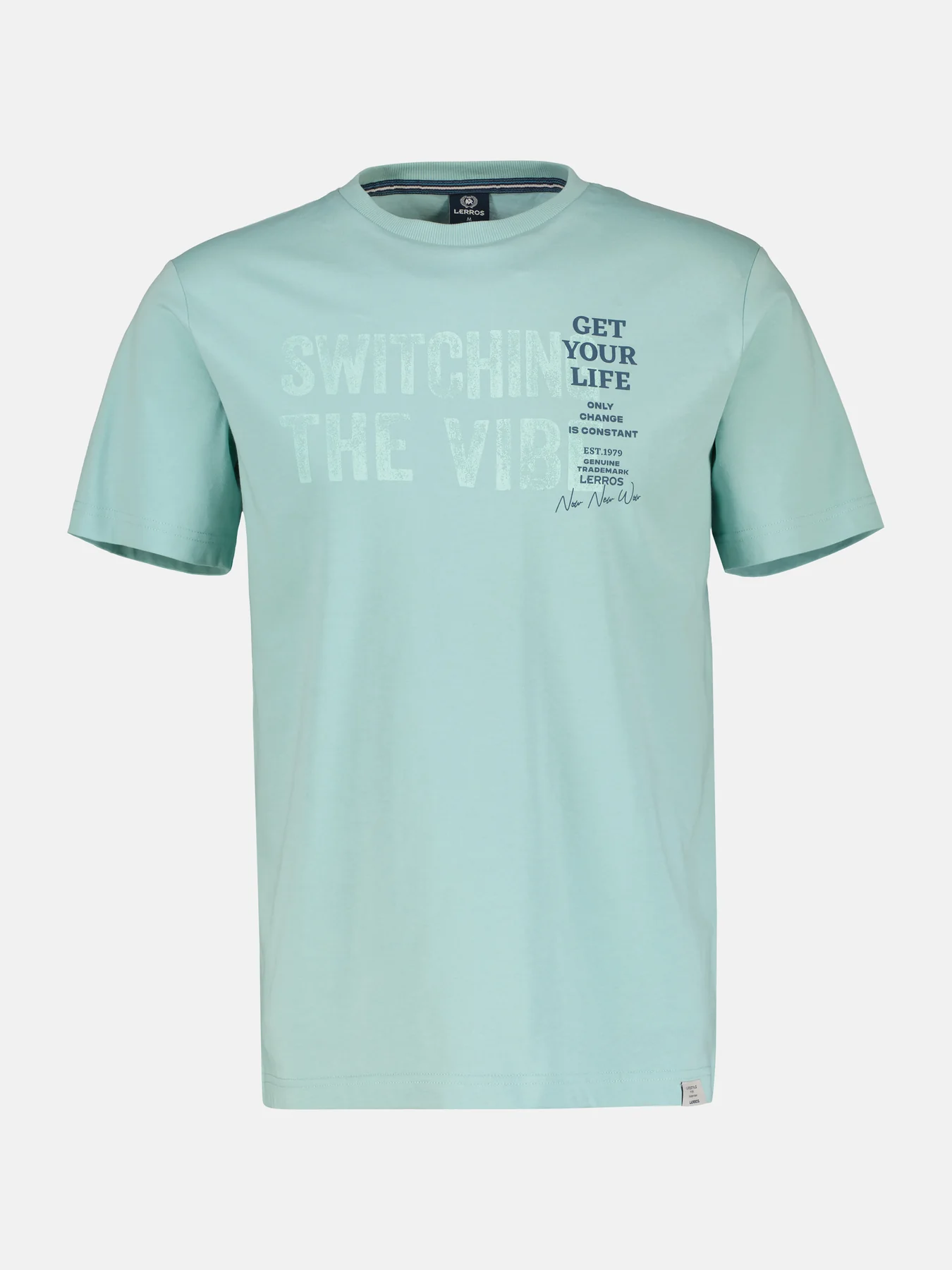 Lerros 2423005 EFFEN T-SHIRT PRINT OP DE BORST (622 COASTAL SEA BLUE) Begrenzt auf 3 Tage