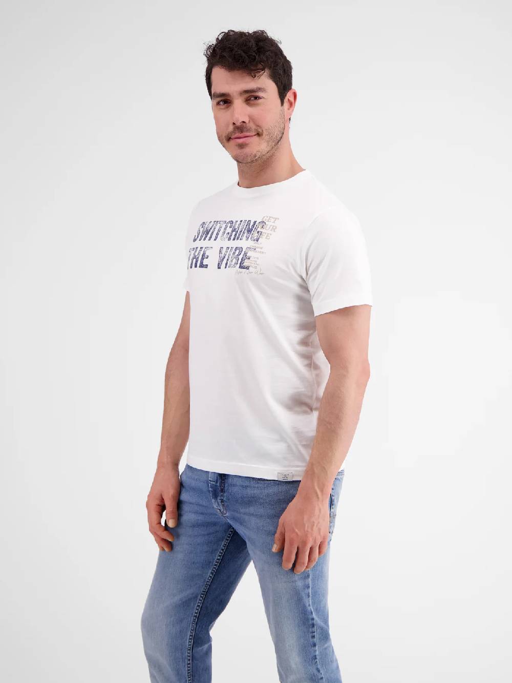 Lerros 2423005 EFFEN T-SHIRT PRINT OP DE BORST (103 BROKEN WHITE) 50% Rabatt für begrenzte Zeit