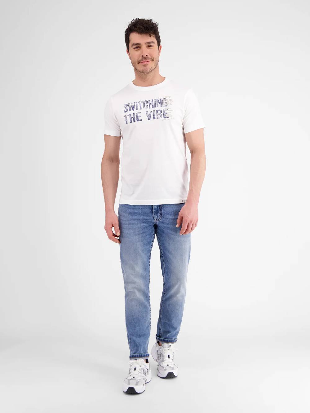 Lerros 2423005 EFFEN T-SHIRT PRINT OP DE BORST (103 BROKEN WHITE) 50% Rabatt für begrenzte Zeit