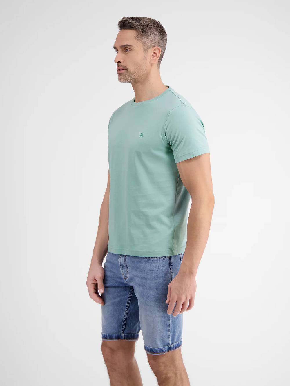 Lerros 2423000 EFFEN BASIC T-SHIRT LOGOSTEEK (622 COASTAL SEA BLUE) 2025