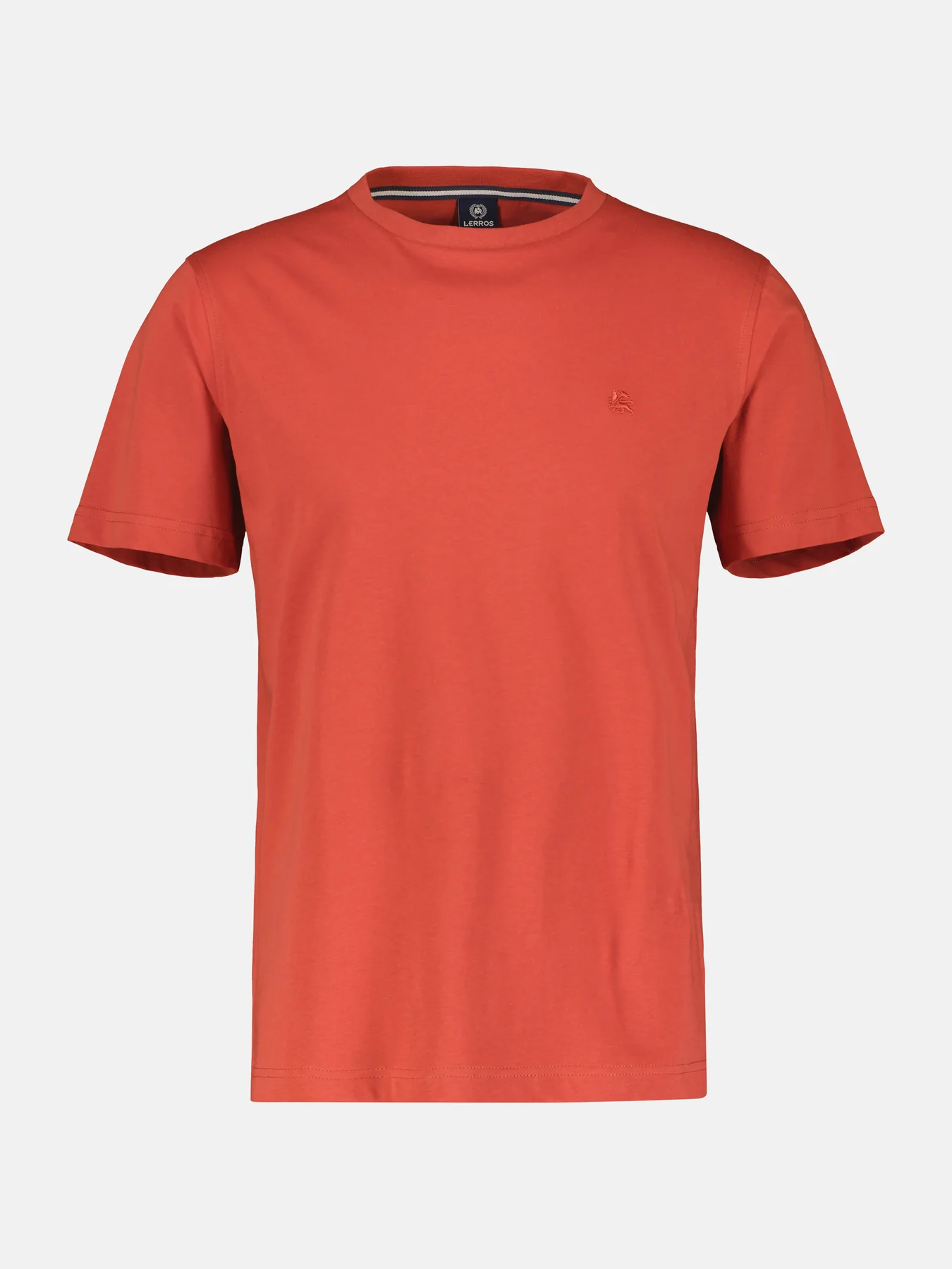 Lerros 2423000 EFFEN BASIC T-SHIRT LOGOSTEEK (327 DEEP CORAL RED) Online