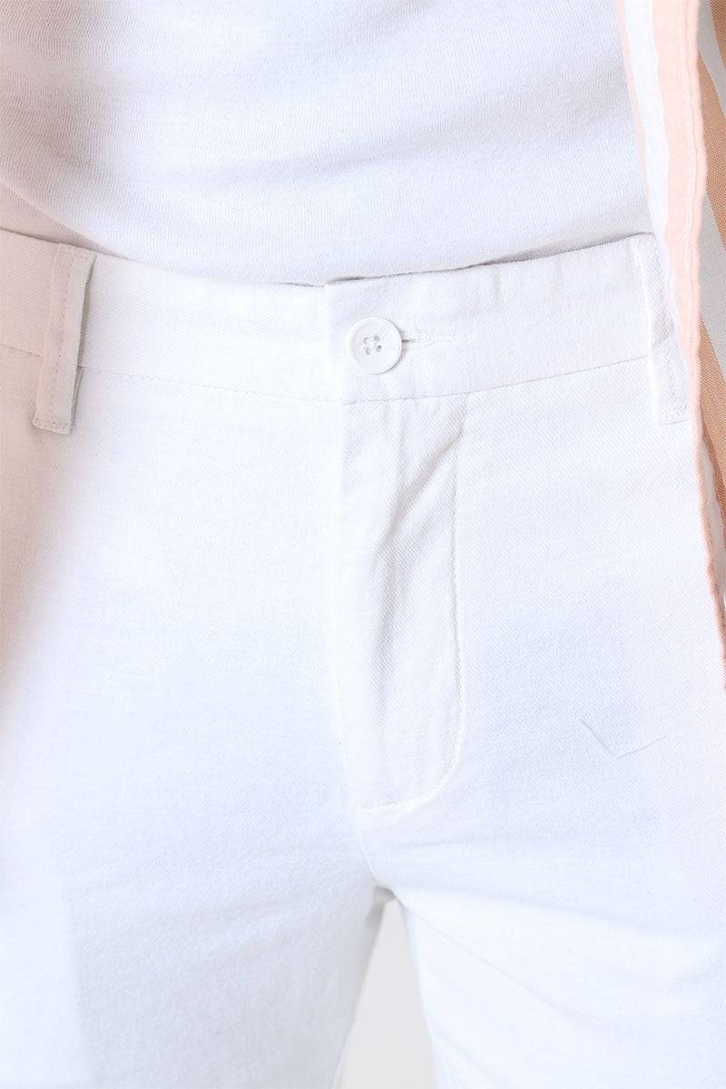 Only & Sons ONSMARK TAP 0011 COTTON LINEN PNT WHITE Online Outlet