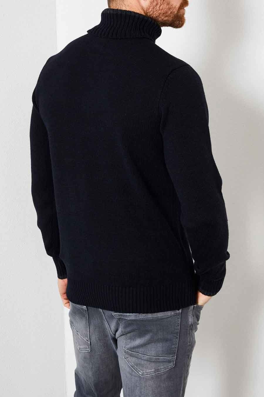 Petrol M-3000-KWC222 Turtleneck Pullover (5091 Dark Navy) Kauf eins, bekomm eins gratis