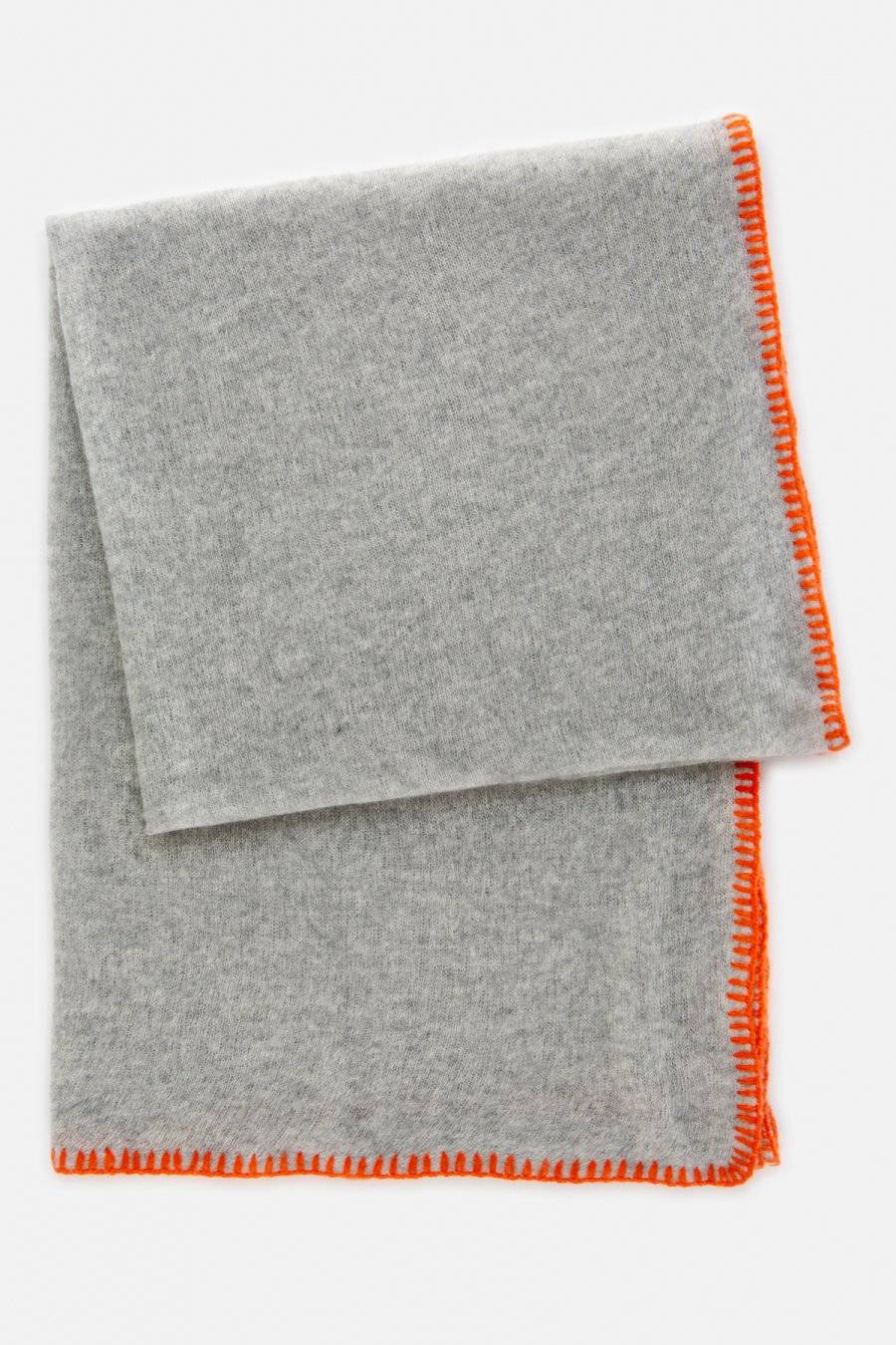 Mouleta Cashmere Schal | Colored Embroidery Border Lagerräumung