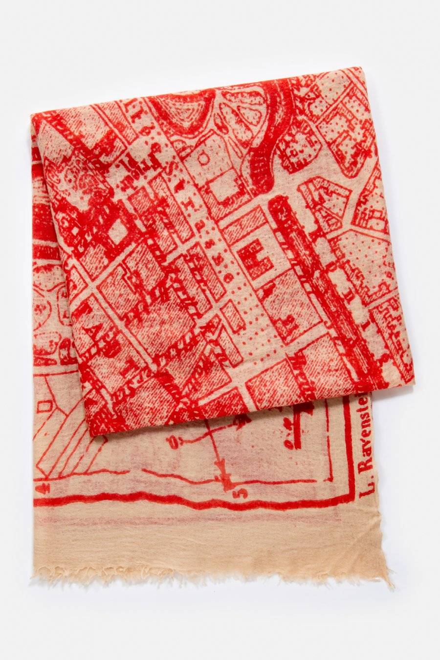 Mouleta Kaschmirschal Map Print Saisonale Angebote