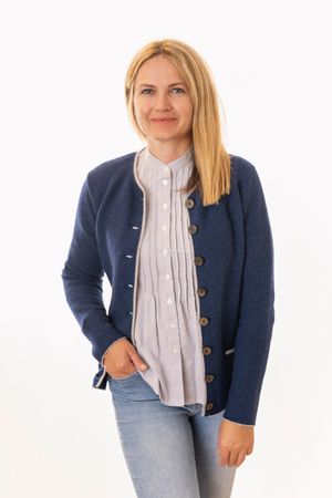 Pezzo D'oro Damenstrickjacke,Merinowolle,Trachtenstrickjacke,marine Top Angebot