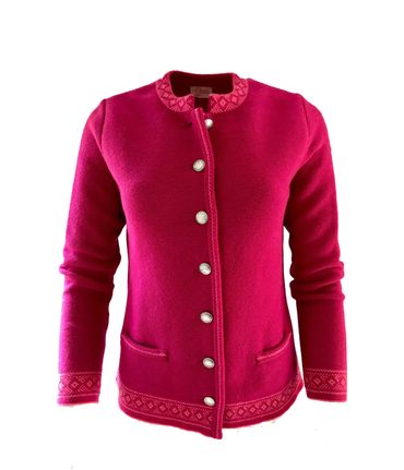 Pezzo D'oro Damentrachtenstrickjacke pink, reine Merinowolle,nachhaltig aus Bayern Blitzangebot