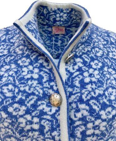 Pezzo D'oro Pezzo D&#039;oro Damenstrickmantel, Merino Wolle für den Übergang,Fb eisblau/ecreu Neuheiten