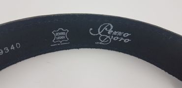 Pezzo D'oro Bayern-Gürtel Büffelleder schwarz inkl. Schließe mit Bayern-Wappen altsilber Begrenzte Freigabe