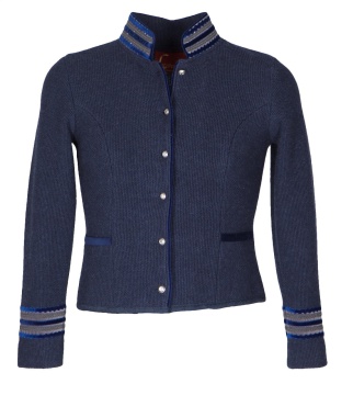 Pezzo D'oro Damen Trachtenstrickjacke in jeansblau von Litzlfelder Zeitbegrenzte Promotion