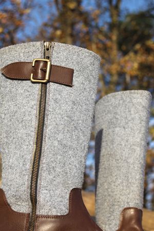 Pezzo D'oro Damen Winterstiefel Leder, gefüttert, mit hohem Filzschaft, im Sale minus 20% Bis zu 50% Rabatt