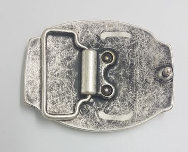 Pezzo D'oro Wechsel-Gürtelschnalle aus Altsilber mit fränkischem Wappen Nur noch ein Tag übrig