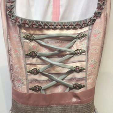 Pezzo D'oro Designer Dirndl Midi rose/silber Festtagsdirndl,Pezzo D&#039;oro Super Rabatt