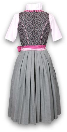 Pezzo D'oro Designer Dirndl, Mididirndl grün/rose Kirwadirndl 70er Lg Riesige Rabatte