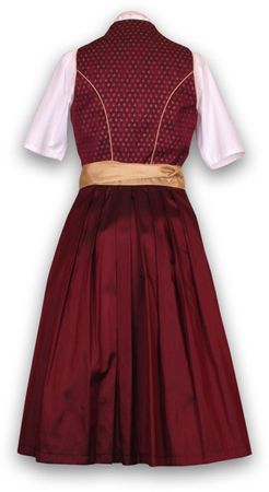 Pezzo D'oro Designer Dirndl,Festtagsdirndl, Mididirndl bordeaux/gold 50% Rabatt mit kostenlosem Versand