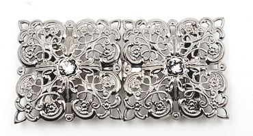 Pezzo D'oro Dirndlspangerl,Schürzenschließe,Swarovskistein,silber 2 tlg im Angebot