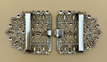 Pezzo D'oro Dirndlspangerl,Schürzenspange,Trachtenschließe silber,made in Germany Schlussverkauf