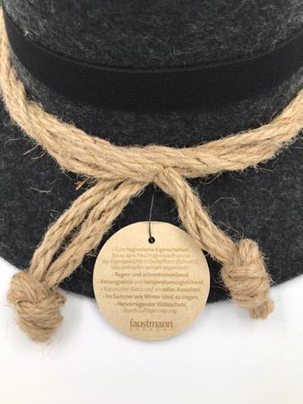 Pezzo D'oro Filzhut, Freizeithut aus Wollfilz Wanderhut,Farbe anthrazit Meist gekauft