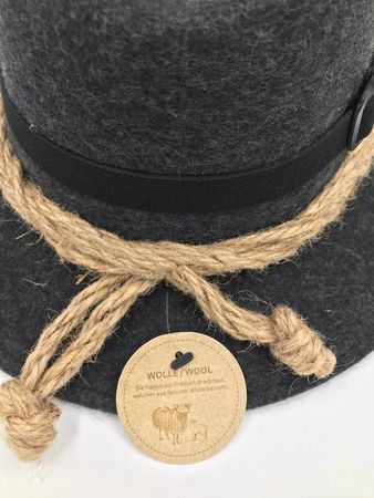 Pezzo D'oro Filzhut, Freizeithut aus Wollfilz Wanderhut,Farbe anthrazit Meist gekauft