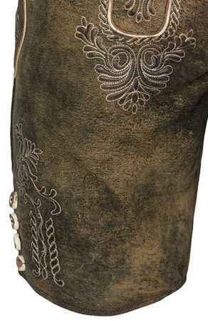 Pezzo D'oro Herren Lederhose von Hammerschmid, braun antik,softes Ziegenleder Versandkostenfrei