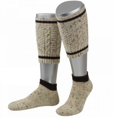 Pezzo D'oro Loferl 2-teilig, Farbe naturmeliert/braun, rustikaler Strick in Handstrickoptik Top Angebot