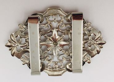 Pezzo D'oro Schürzenschließe mit Swarovskistein, Dirndlschleife,silber Tiefpreis