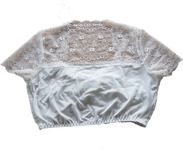 Pezzo D'oro Spitzendirndlbluse creme,Blumenbordüre,Herzausschnitt/Raffung Bis zu 50% Rabatt
