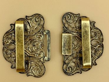 Pezzo D'oro Trachten Schürzenschließe, antikgold,Dirndlschnalle,2 tlg Bis zu 65% Rabatt