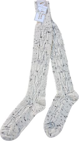 Pezzo D'oro Trachtenkniestrumpf zur Lederhose, Wanderkniestrumpf beige meliert 2025