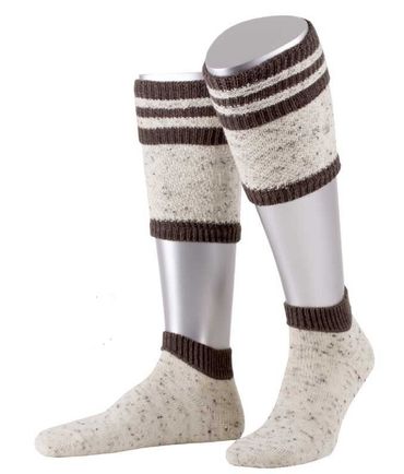 Pezzo D'oro Trachtenstrümpfe Loferl Stulpen Herren Wadenwärmer Wadelstrümpfe Trachtenstutzen Trachtenstrumpf zur Lederhose 2-teilig TWEED natur/braun Angebote
