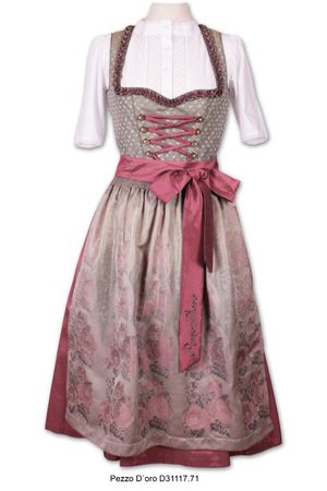 Pezzo D'oro Wiesndirndl, Festtagsdirndl Mididirndl 70cm,oliv/beere Hotsell