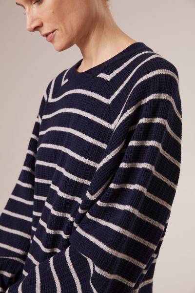 ﻿Sosue Antonia Cropped Stripes Blue Valentinstagsangebot